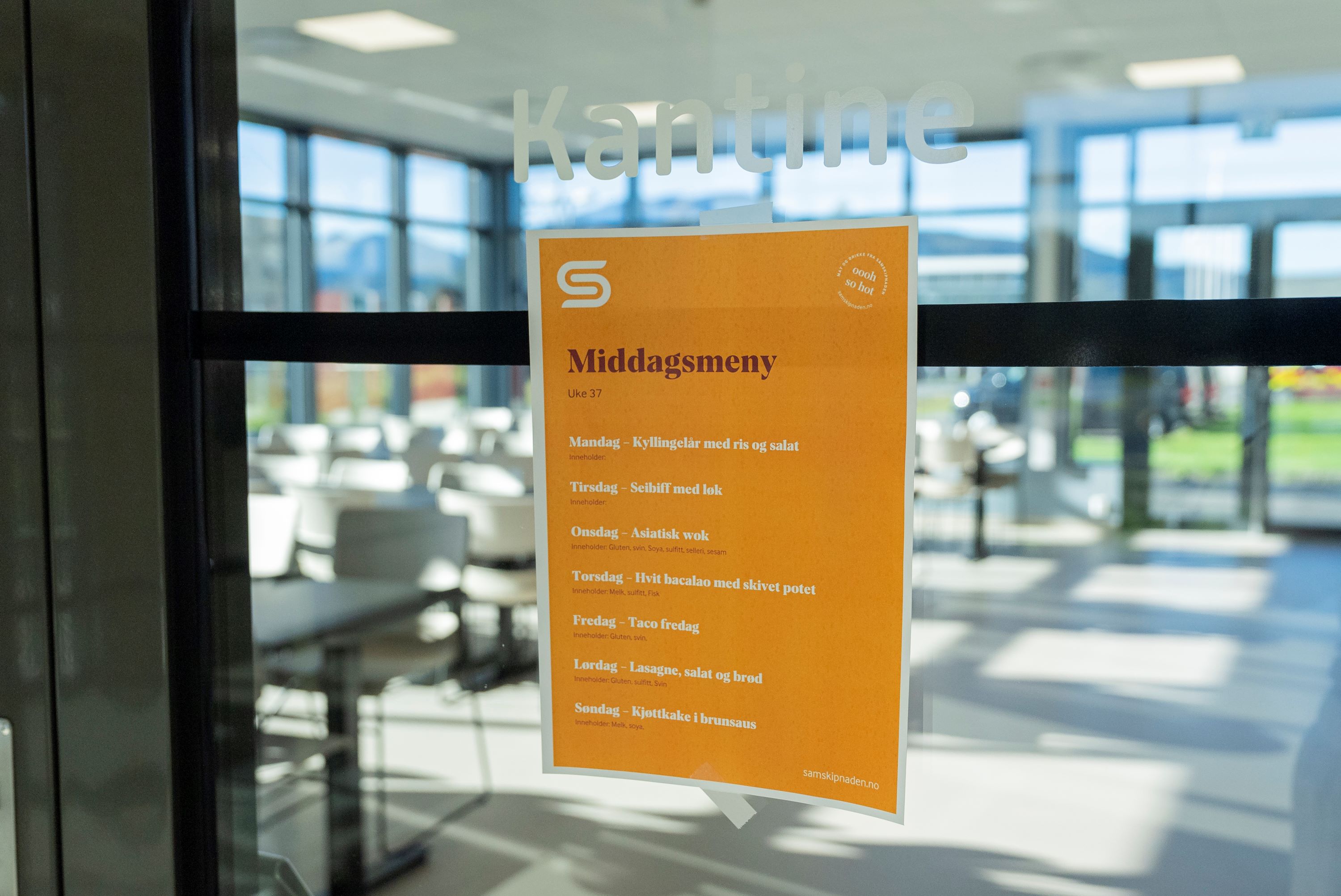 Nærbilde av et eksempel på middagsmeny en uke 