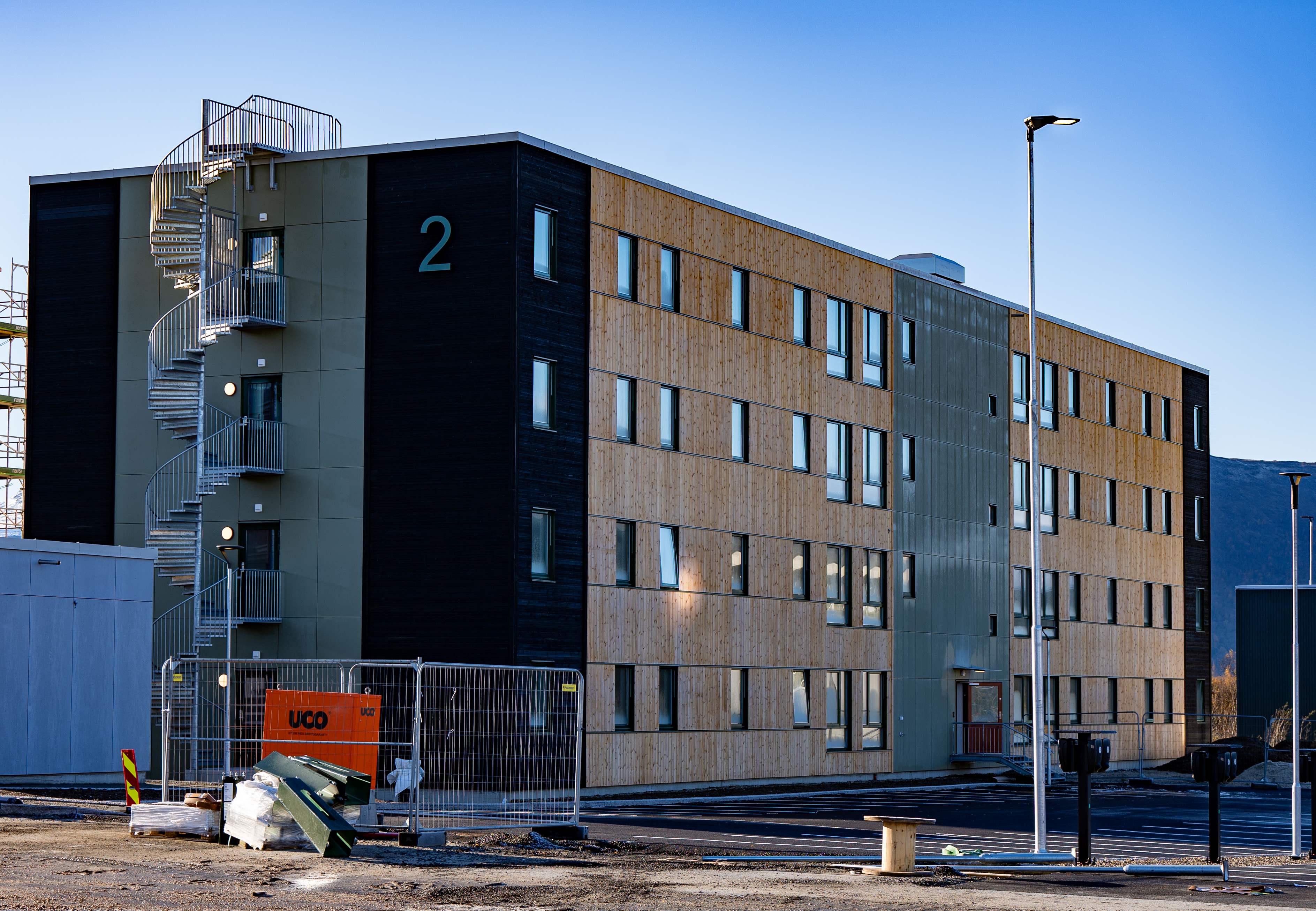 Nytt bygg sett fra utsiden, som huser 80 studenthybler