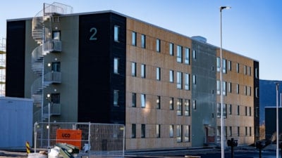 Nytt bygg sett fra utsiden, som huser 80 studenthybler